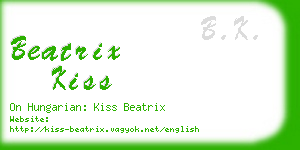 beatrix kiss business card